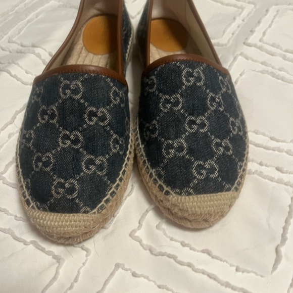 Women's Pilar GG Print Jacquard Espadrille Flats size 8 - Picture 4 of 14